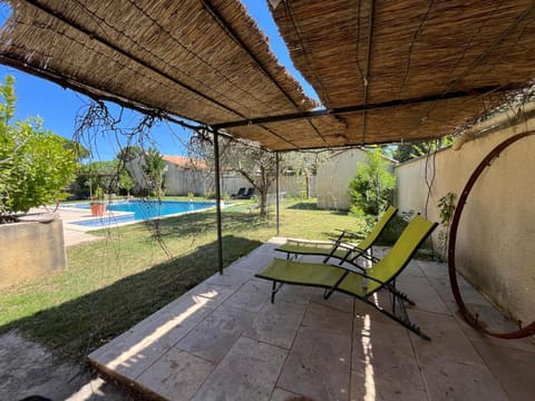 Patio, Natural landscape, Garden view, Pool view