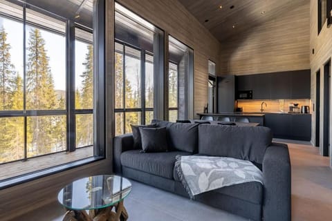 Kitchen or kitchenette, Living room, Seating area