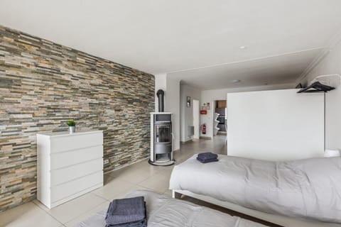 Bed, Living room, Photo of the whole room, Bedroom, towels, wardrobe