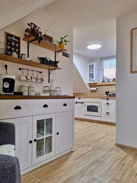 Kitchen or kitchenette, minibar, stove