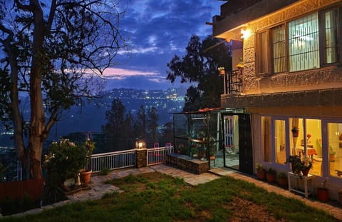 Property building, Night, Garden view