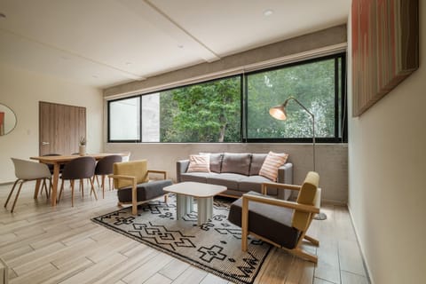 Living room, Seating area, Dining area