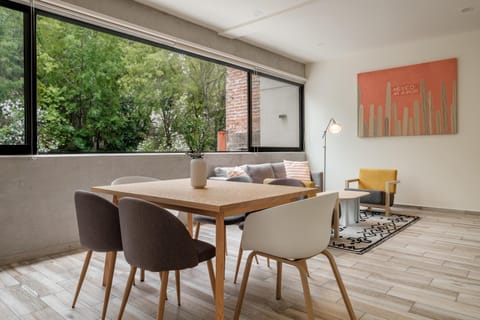 Living room, Seating area, Dining area