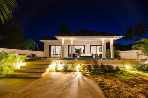 Property building, Night, Garden view