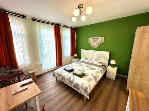 Bed, Photo of the whole room, Bedroom, towels, wardrobe