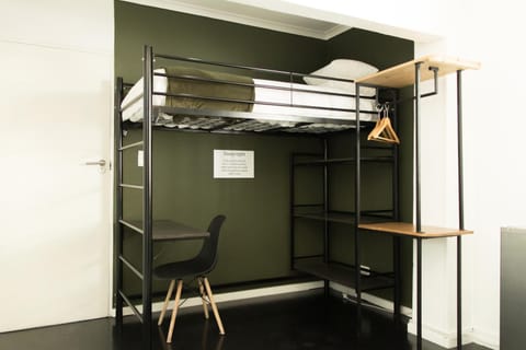 bunk bed, wardrobe