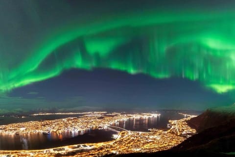 Nearby landmark, Night, Natural landscape, City view