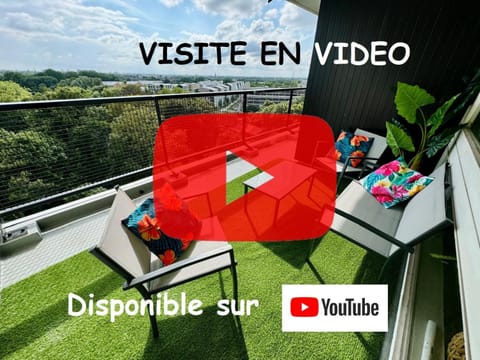 Superbe T5 10p 4chs Métro Tramway terrasse parking - visite en vidéo sur YouTube 54OTKQvzlwA Apartment in Villeneuve-d'Ascq