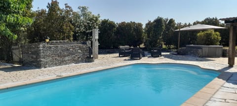Property building, Living room, Swimming pool