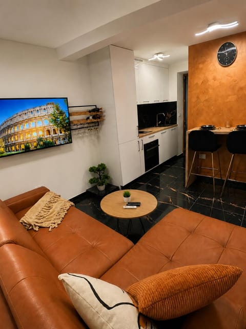 Living room, kitchen