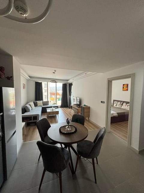 Bed, TV and multimedia, Kitchen or kitchenette, Living room, Photo of the whole room, Seating area, Dining area, Bedroom