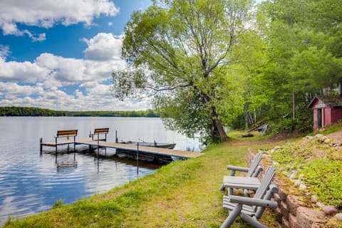 Private Dock and Rowboat! Cabin on Bearskin Lake Cabin in Wisconsin