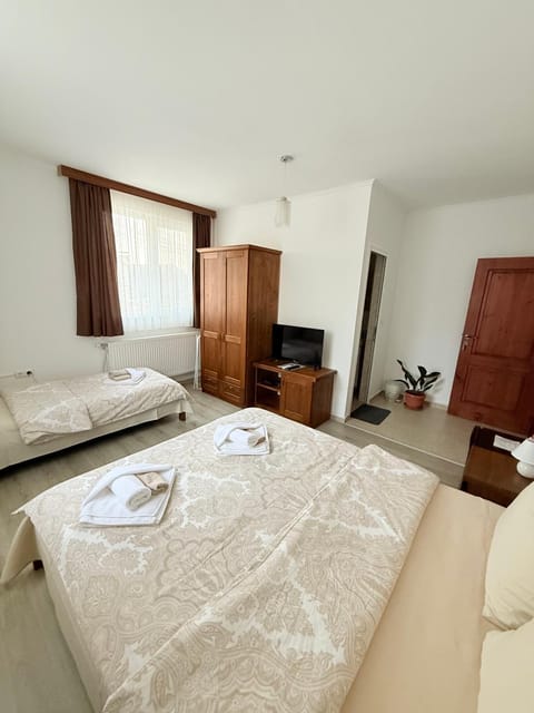 Bed, Photo of the whole room, Bedroom, towels, wardrobe