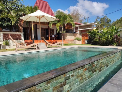 Property building, Day, Natural landscape, Garden, Garden view, Pool view, Swimming pool, sunbed