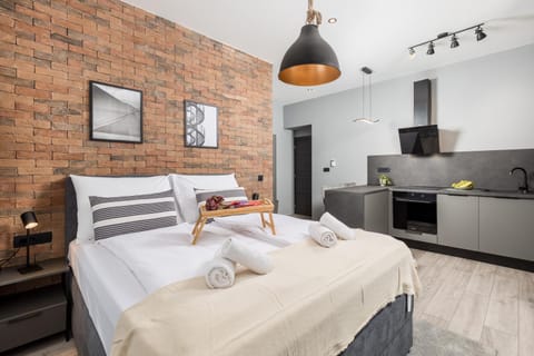 Bed, Kitchen or kitchenette, Photo of the whole room