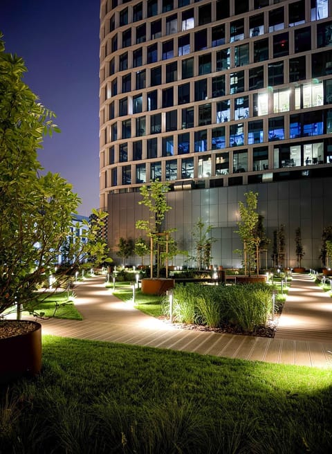 Property building, Night, Natural landscape, Garden, Garden view