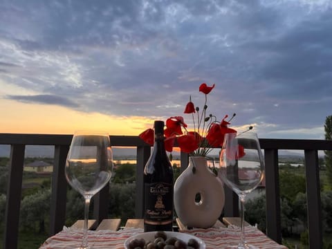 Summer, View (from property/room), Balcony/Terrace, Alcoholic drinks, Sunset