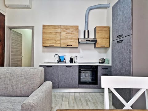 Living room, kitchen