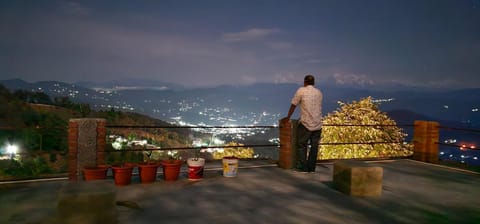 Night, Natural landscape, View (from property/room), Mountain view, Mountain view