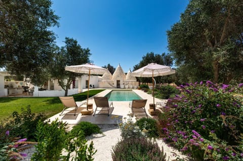 Swimming pool, sunbed
