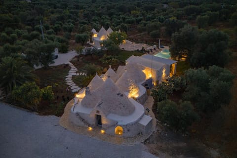 Property building, Neighbourhood, Natural landscape, Bird's eye view, Sunset