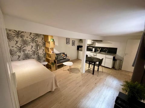 Bed, Kitchen or kitchenette, Photo of the whole room, Seating area, Dining area, Bedroom, stove, toaster