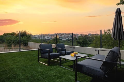 Patio, Garden, Living room, Garden view, Sunset