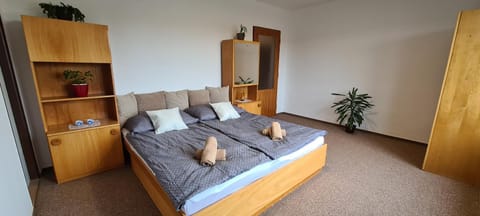 Bed, Photo of the whole room, Bedroom, towels, wardrobe