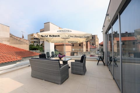 Property building, Patio, Day, View (from property/room), Balcony/Terrace, Seating area