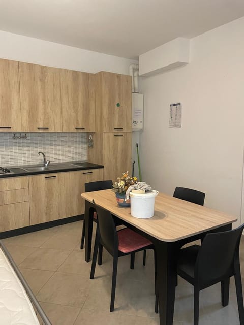 Kitchen or kitchenette, Dining area, stove