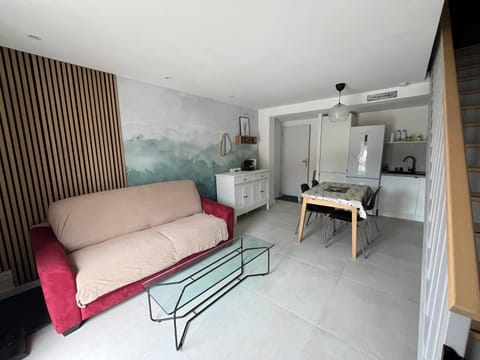 Living room, kitchen