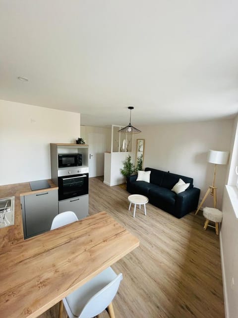 Kitchen or kitchenette, Living room, Seating area