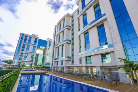 Facade/entrance, Pool view