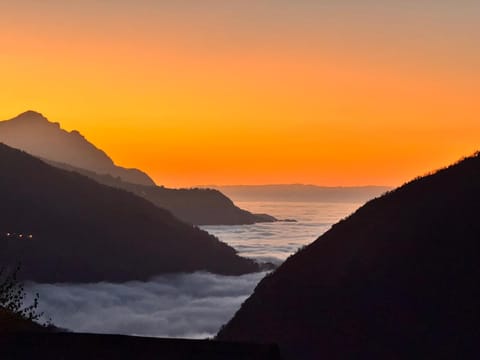 Natural landscape, Mountain view, Sunset