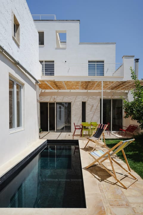 Patio, Garden, Pool view, Swimming pool, sunbed