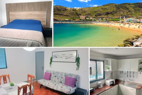 Living room, Beach, Bedroom, kitchen