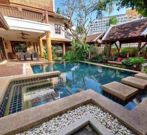 Property building, Patio, Garden, Garden view, Pool view, Swimming pool