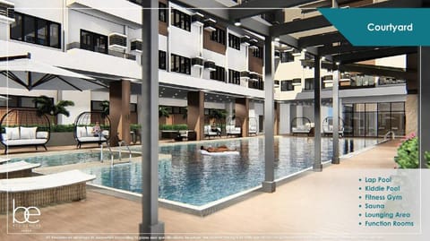 Property building, Pool view, Swimming pool, sunbed