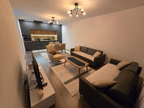 TV and multimedia, Kitchen or kitchenette, Living room, Seating area, Dining area, oven, stove