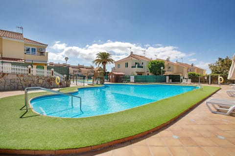Property building, Living room, Swimming pool