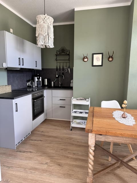 Kitchen or kitchenette, oven