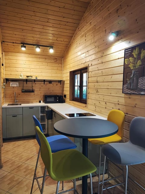 Kitchen or kitchenette, Dining area, stove