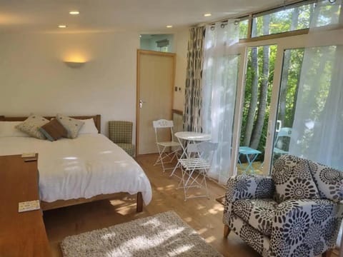 Bed, Seating area, Dining area, Bedroom