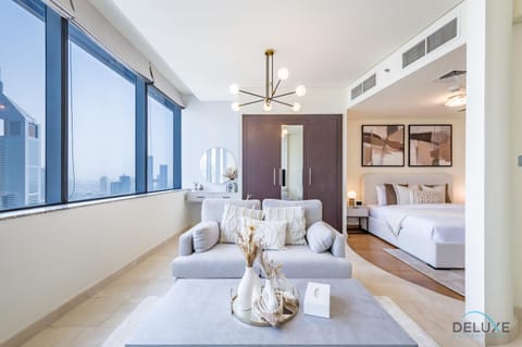 Bed, Living room, Seating area