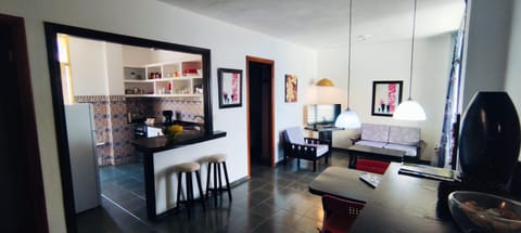 Kitchen or kitchenette, Living room, Seating area