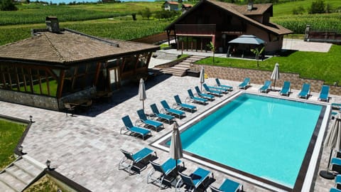 Property building, Day, Natural landscape, Garden, Garden view, Pool view, Swimming pool, sunbed