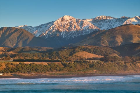 Natural landscape, Beach, Mountain view