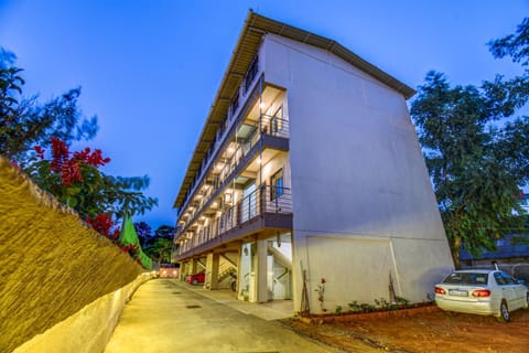 Property building, Night, Parking
