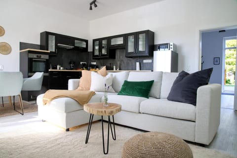 Kitchen or kitchenette, Living room, Dining area