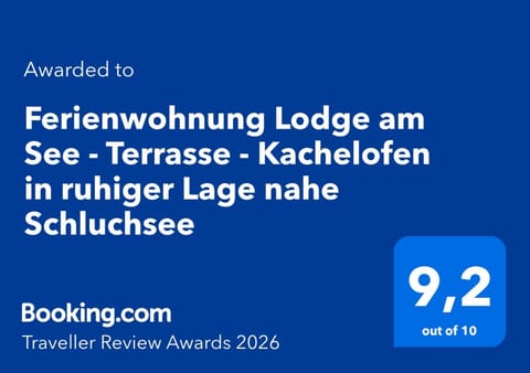 Ferienwohnung Lodge am See - Terrasse - Kachelofen in ruhiger Lage nahe Schluchsee Apartment in Schluchsee